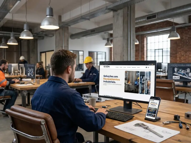 Projeto - Site One Page: Exon Equipamentos Industriais